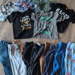 Boys 2t Bundle 9 Pants And 6 Shirts
